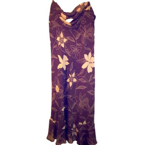 NWOT Floral Cowl Neckline Midi Dress (Reg $129)